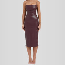 Vestido em Couro Helena