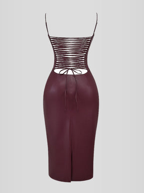 Vestido em Couro Helena